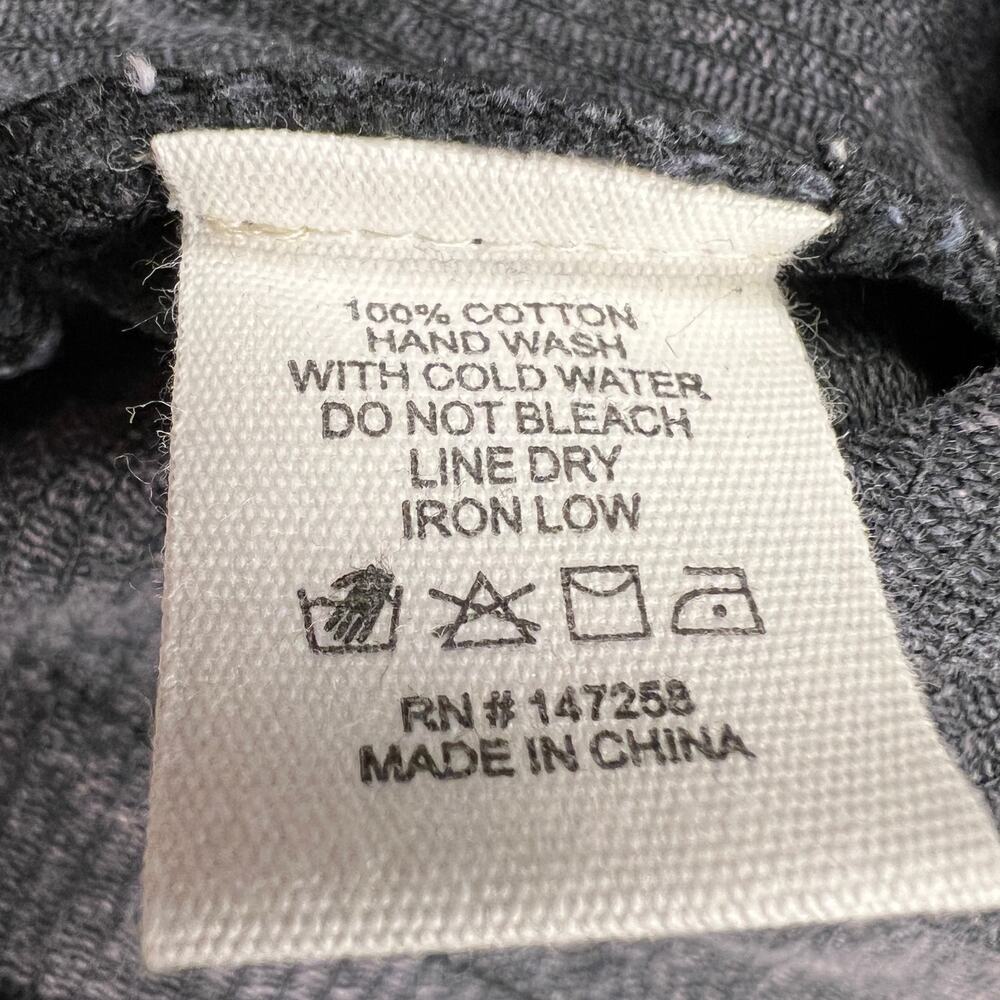 Simply Southern Gray Acid Wash Corduroy Jacket Sherpa Collar Distressed Size L - Picture 12 of 13